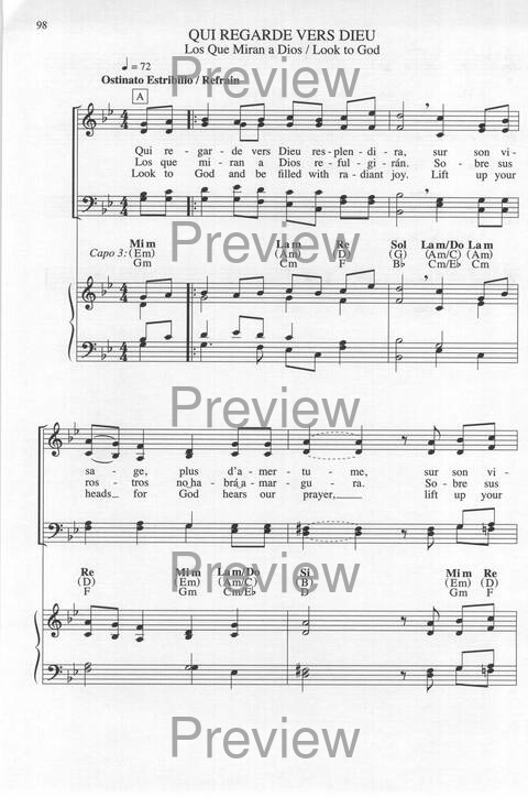 Bendigo al Señor: cánones, ostinatos, aclamacines y cantos de taizé page 98