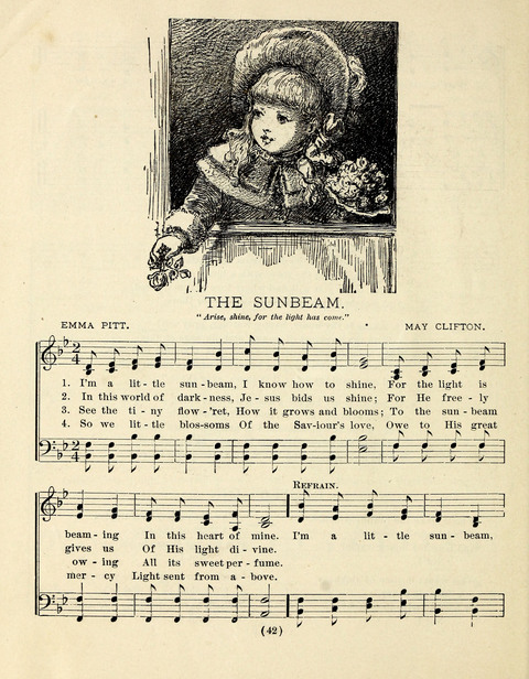 Buds and Blossoms for the Little Ones: a song book for infant classes or Sunday schools page 42