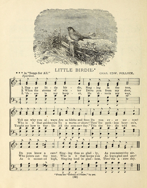 Buds and Blossoms for the Little Ones: a song book for infant classes or Sunday schools page 52