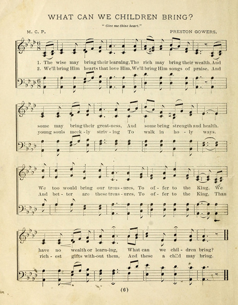 Buds and Blossoms for the Little Ones: a song book for infant classes or Sunday schools page 6