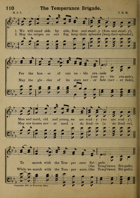 The Battle Cry: a new collection of temperance and prohibition songs page 110