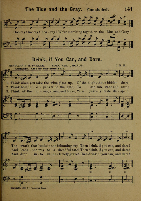 The Battle Cry: a new collection of temperance and prohibition songs page 141