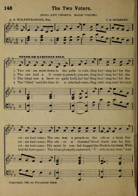 The Battle Cry: a new collection of temperance and prohibition songs page 146