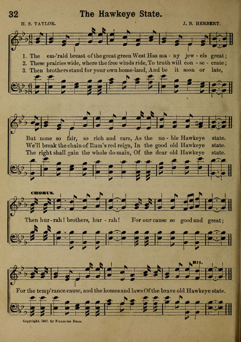 The Battle Cry: a new collection of temperance and prohibition songs page 32