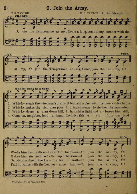 The Battle Cry: a new collection of temperance and prohibition songs page 6