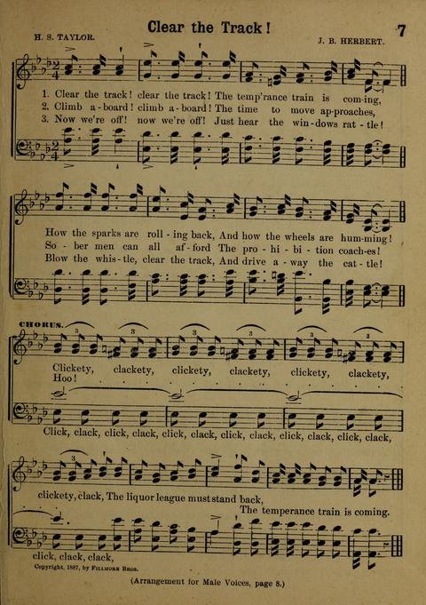 The Battle Cry: a new collection of temperance and prohibition songs page 7