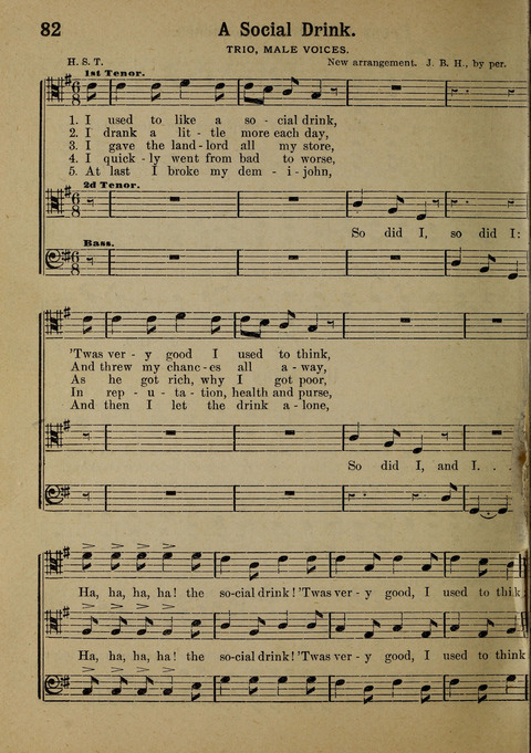 The Battle Cry: a new collection of temperance and prohibition songs page 82