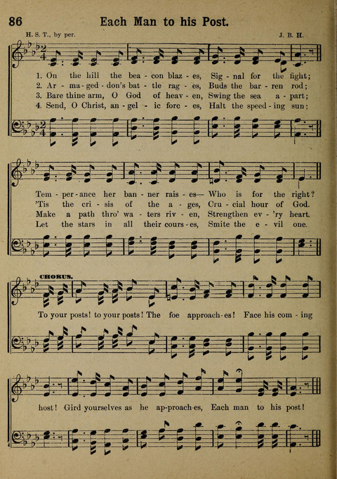 The Battle Cry: a new collection of temperance and prohibition songs page 86