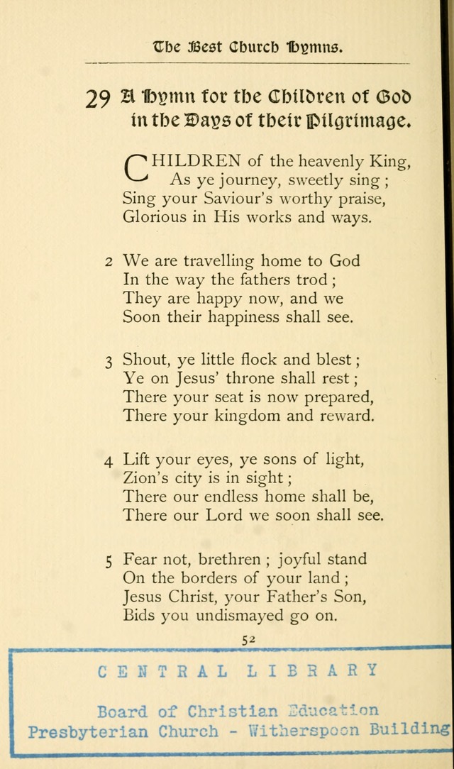 The Best Church Hymns page 52