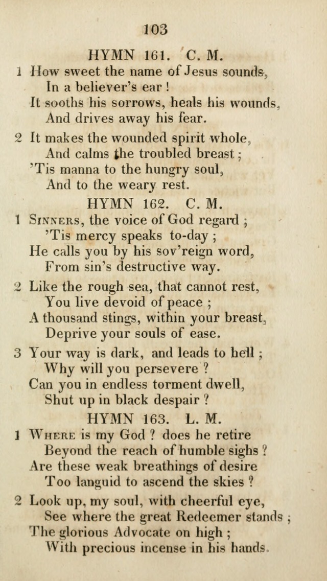 The Brick Church Hymns, Designed for the Use of Social Prayer Meetings and Families, selected from the most approved authors page 104