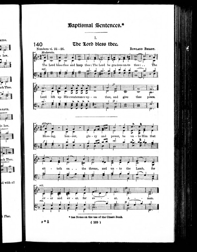 The Baptist Church Hymnal: chants and anthems with music page 175