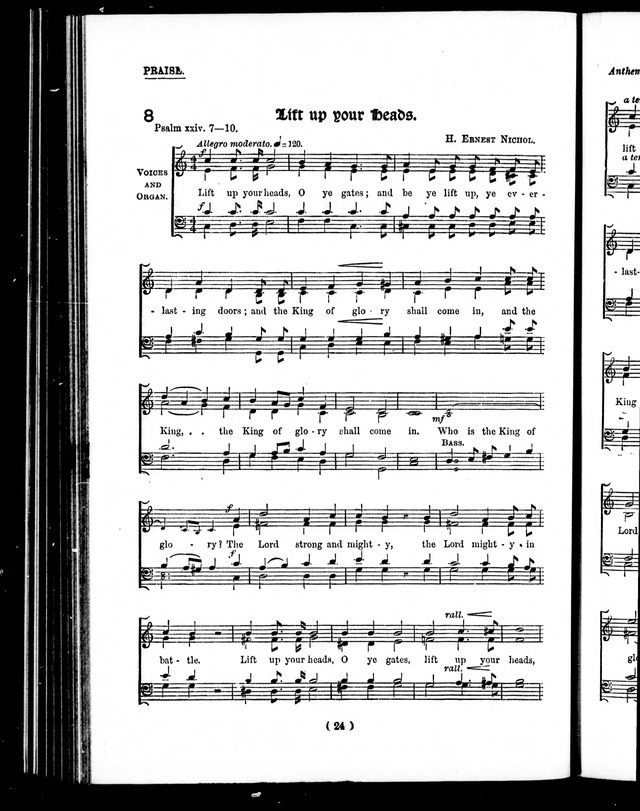 The Baptist Church Hymnal: chants and anthems with music page 230