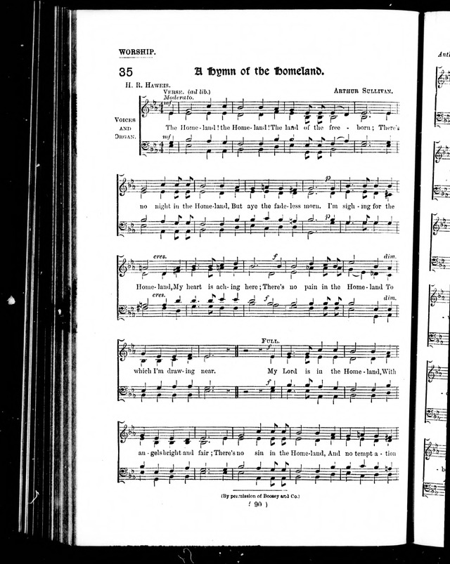 The Baptist Church Hymnal: chants and anthems with music page 299