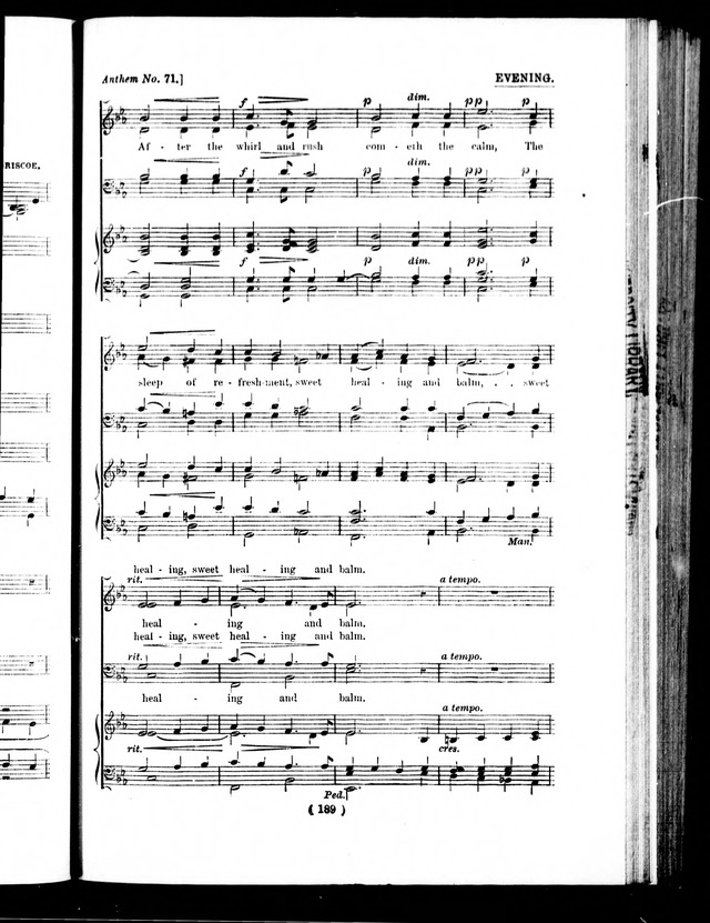 The Baptist Church Hymnal: chants and anthems with music page 401