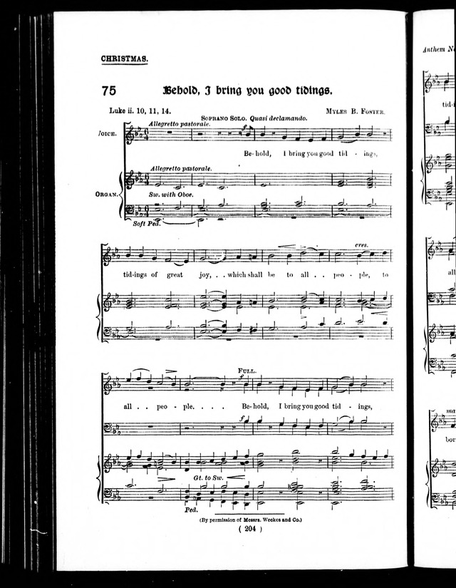 The Baptist Church Hymnal: chants and anthems with music page 416