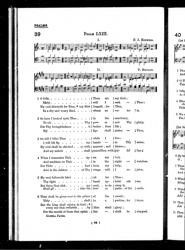 The Baptist Church Hymnal: chants and anthems with music page 44