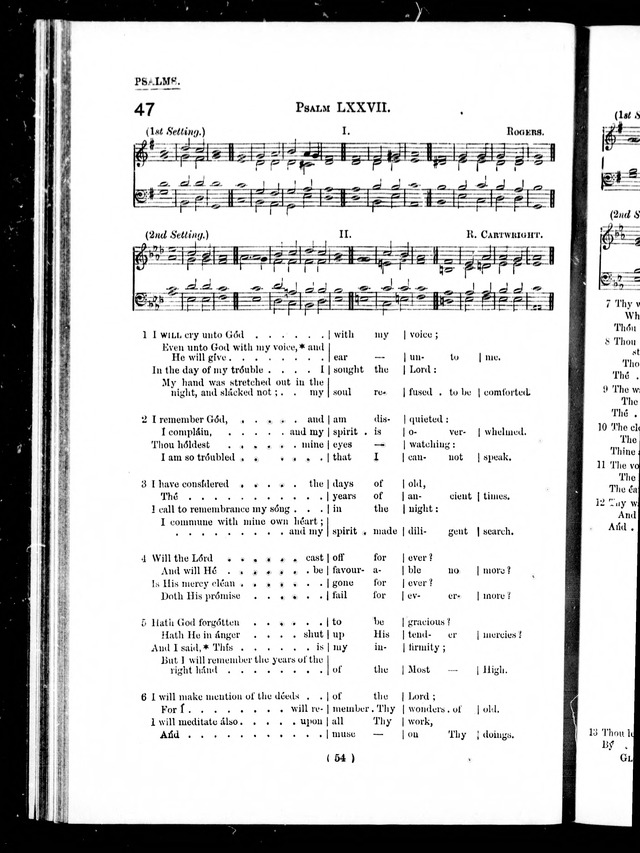 The Baptist Church Hymnal: chants and anthems with music page 54