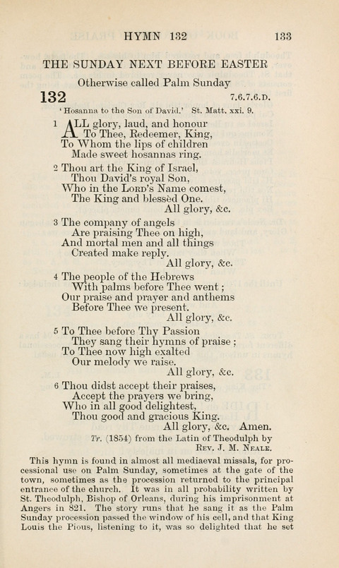 The Book of Common Praise: being the Hymn Book of the Church of England in Canada. Annotated edition page 133