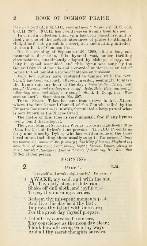 The Book of Common Praise: being the Hymn Book of the Church of England in Canada. Annotated edition page 2