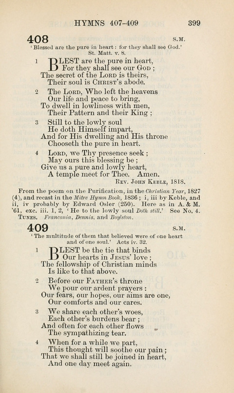 The Book of Common Praise: being the Hymn Book of the Church of England in Canada. Annotated edition page 399