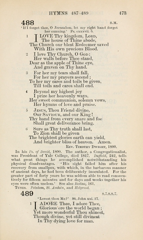 The Book of Common Praise: being the Hymn Book of the Church of England in Canada. Annotated edition page 473