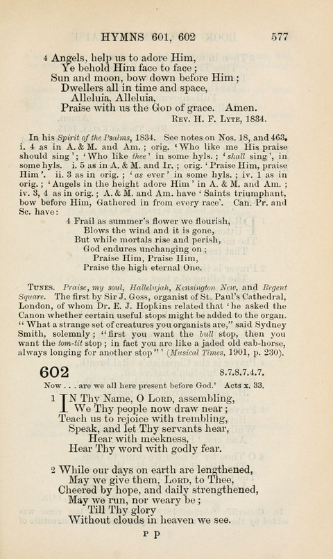The Book of Common Praise: being the Hymn Book of the Church of England in Canada. Annotated edition page 577