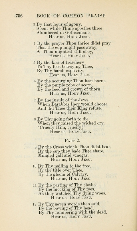 The Book of Common Praise: being the Hymn Book of the Church of England in Canada. Annotated edition page 756