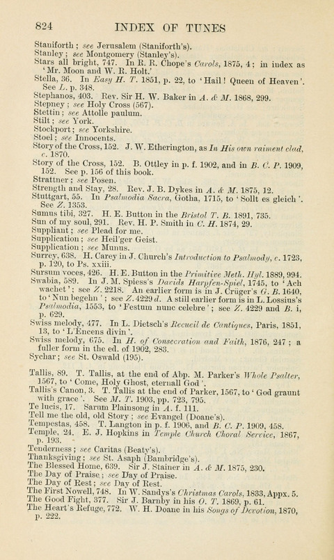 The Book of Common Praise: being the Hymn Book of the Church of England in Canada. Annotated edition page 824