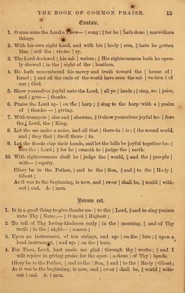 The Book of Common Praise: with music for the  Book of Common Prayer; for use in congregations and Sunday schools (Ed. B) page 17