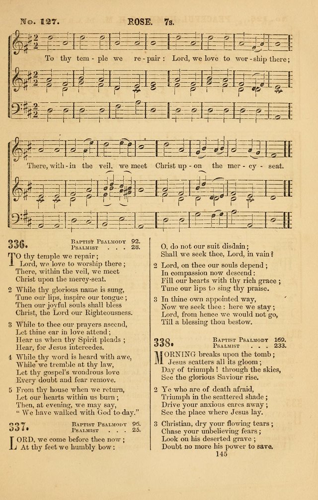 Baptist Chorals: a tune and hymn book designed to promote general congregational singing; containing one hundred and sixty four tunes adapted to about four hundred choice hymns  page 152