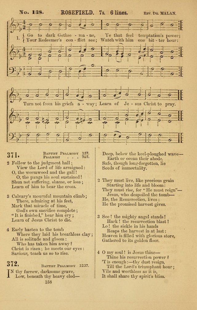 Baptist Chorals: a tune and hymn book designed to promote general congregational singing; containing one hundred and sixty four tunes adapted to about four hundred choice hymns  page 165