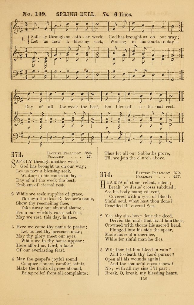 Baptist Chorals: a tune and hymn book designed to promote general congregational singing; containing one hundred and sixty four tunes adapted to about four hundred choice hymns  page 166