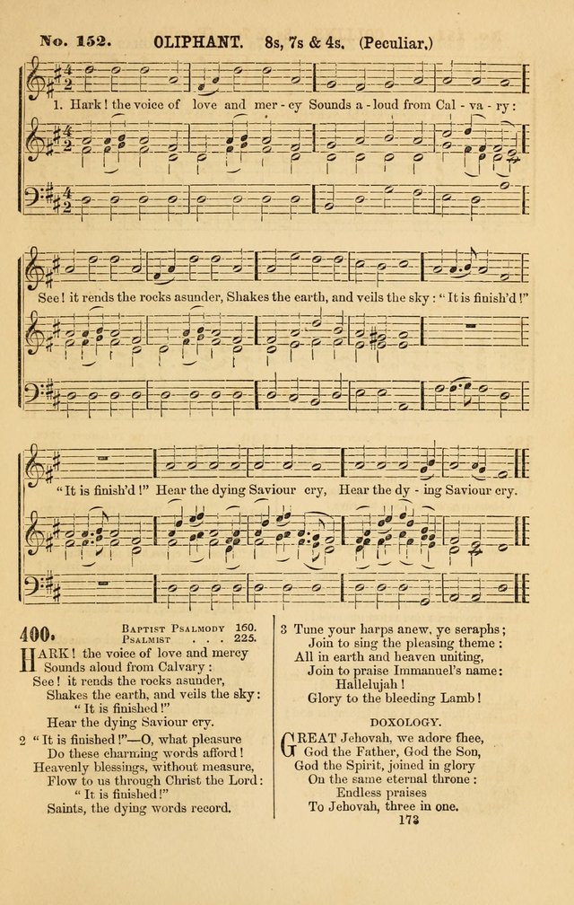 Baptist Chorals: a tune and hymn book designed to promote general congregational singing; containing one hundred and sixty four tunes adapted to about four hundred choice hymns  page 180