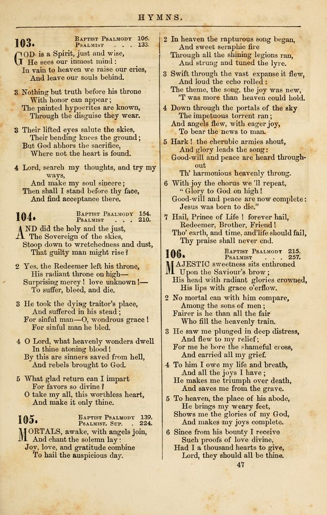 Baptist Chorals: a tune and hymn book designed to promote general congregational singing; containing one hundred and sixty four tunes adapted to about four hundred choice hymns  page 54