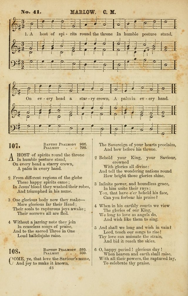Baptist Chorals: a tune and hymn book designed to promote general congregational singing; containing one hundred and sixty four tunes adapted to about four hundred choice hymns  page 55
