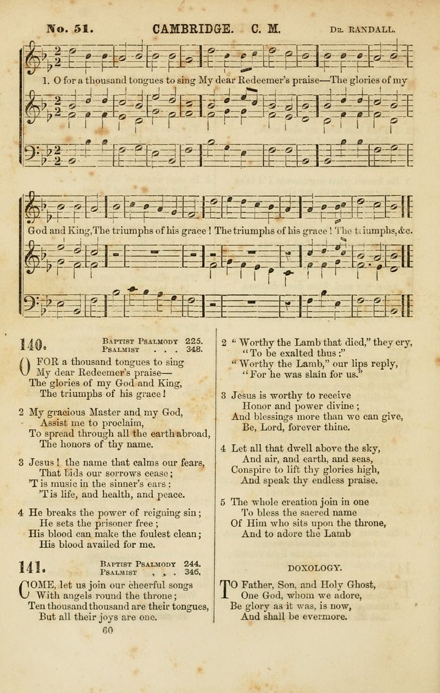 Baptist Chorals: a tune and hymn book designed to promote general congregational singing; containing one hundred and sixty four tunes adapted to about four hundred choice hymns  page 67