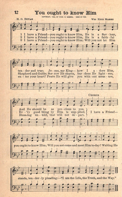 Bethany Hymns: A compilation of Choice Songs and Hymns page 12