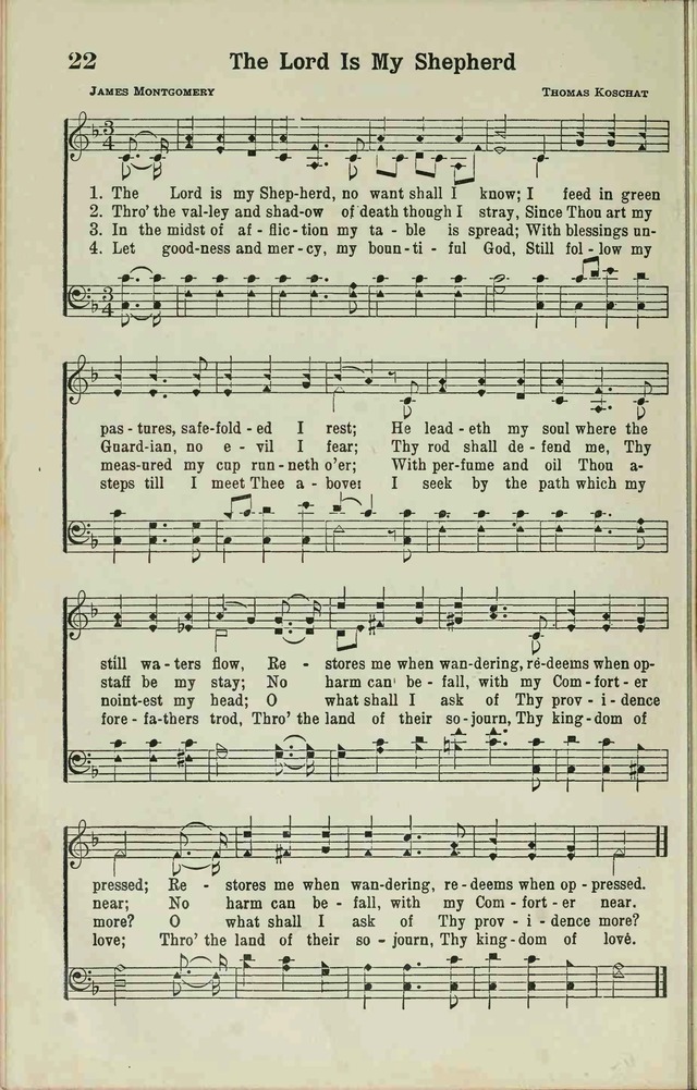The Broadman Hymnal page 20