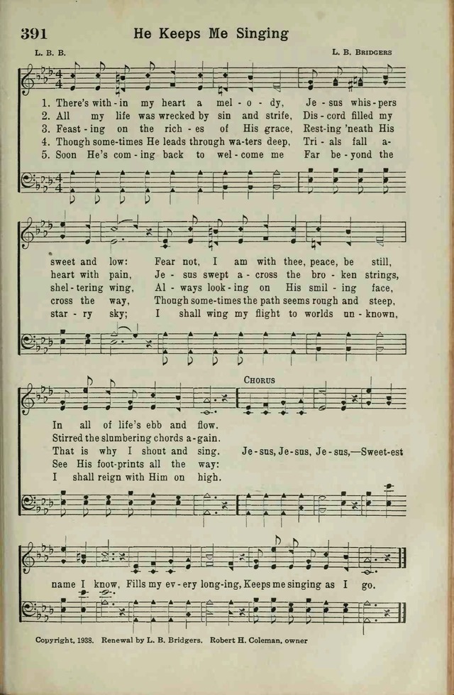 The Broadman Hymnal 391. There's within my heart a melody | Hymnary.org