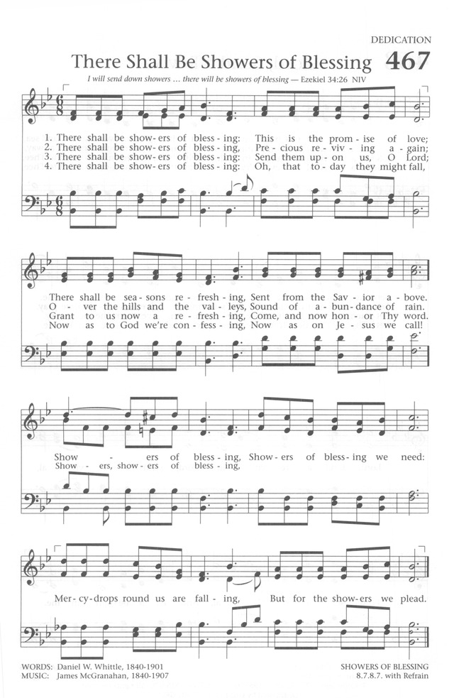 Baptist Hymnal 1991 467. There shall be showers of blessing | Hymnary.org