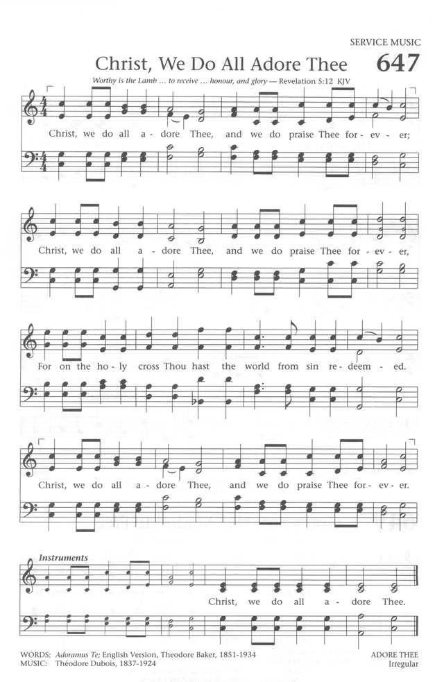 Baptist Hymnal 1991 page 579