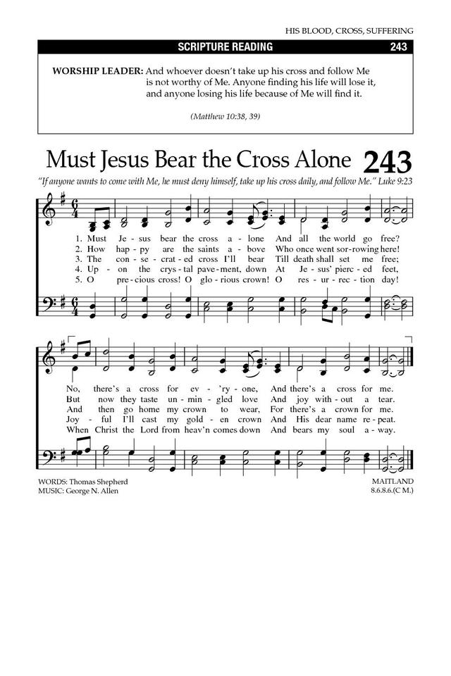 Baptist Hymnal 2008 243. Must Jesus bear the cross alone Hymnary.org