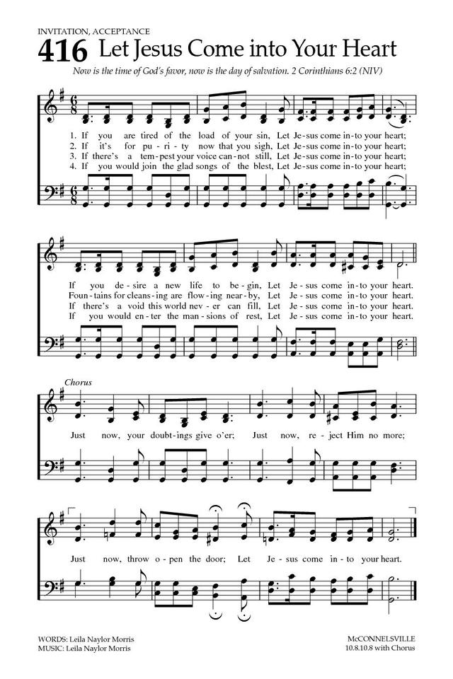 Baptist Hymnal 2008 416 If You Are Tired Of The Load Of Your Sin Hymnary Org