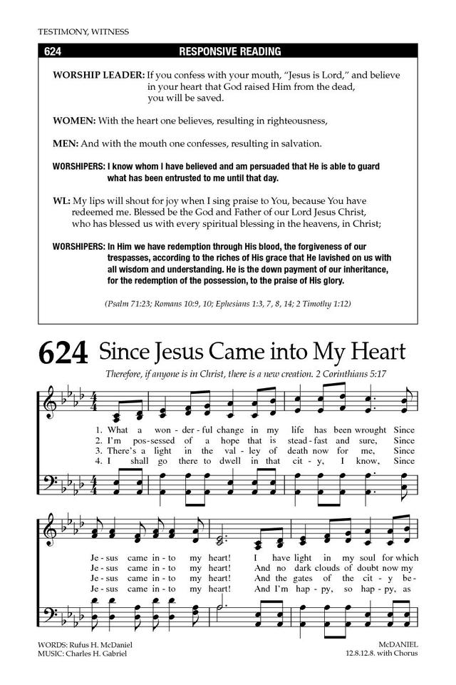 Since Jesus Came Into My Heart Hymnary Org