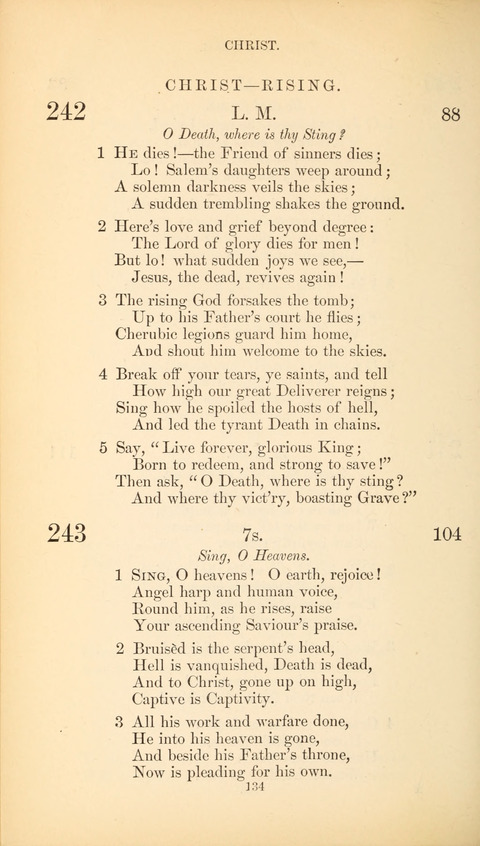 The Baptist Hymn Book page 134