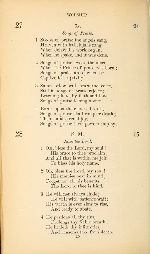 The Baptist Hymn Book page 20 | Hymnary.org