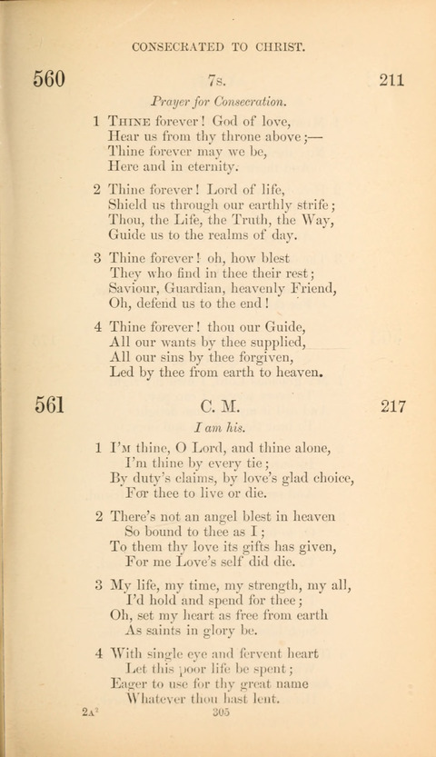 The Baptist Hymn Book page 305
