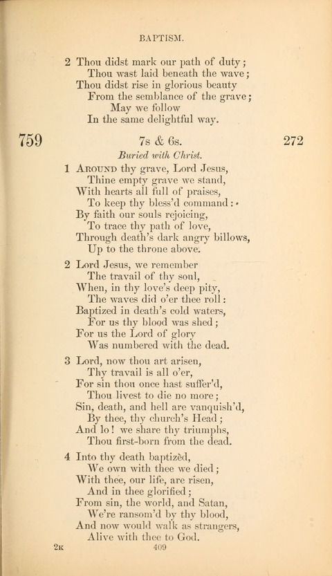 The Baptist Hymn Book page 409