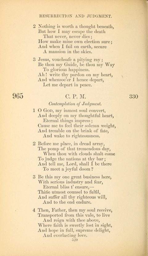 The Baptist Hymn Book page 520