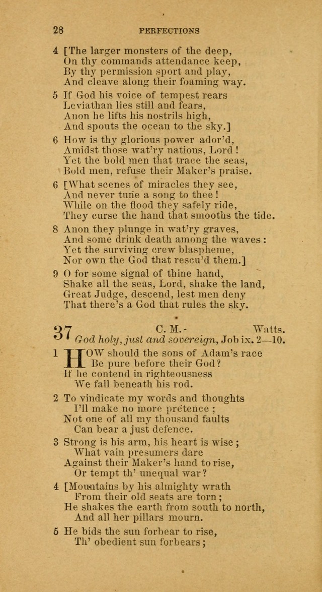 The Baptist Hymn Book: comprising a large and choice collection of psalms, hymns and spiritual songs, adapted to the faith and order of the Old School, or Primitive Baptists (2nd stereotype Ed.) page 28